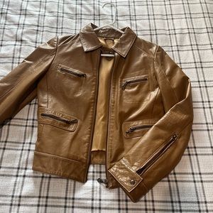 Stefanel leather biker jacket